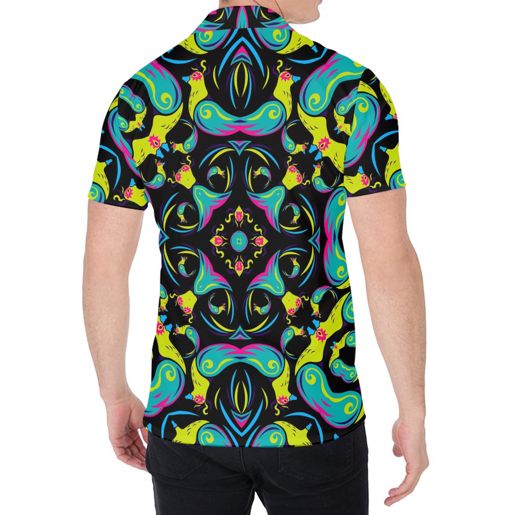 Ornament Psychedelic Trippy Print Men's Shirt