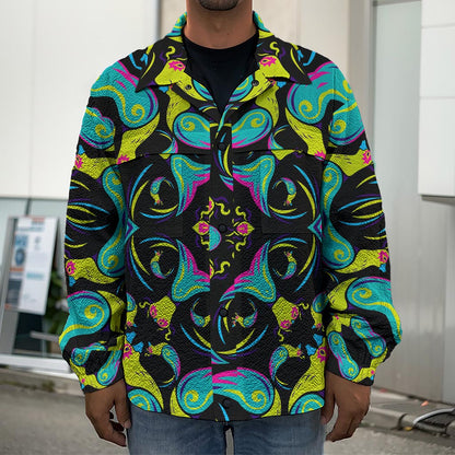 Ornament Psychedelic Trippy Print Men's Shirt Jacket