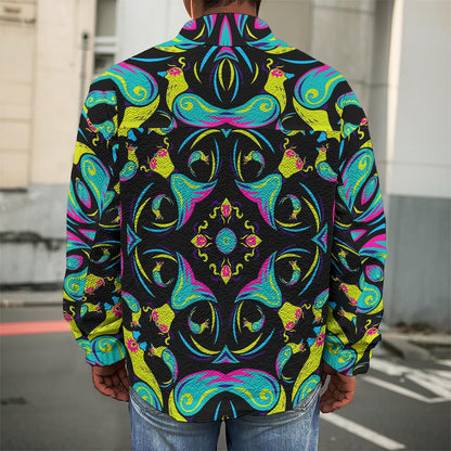 Ornament Psychedelic Trippy Print Men's Shirt Jacket