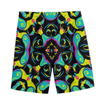 Ornament Psychedelic Trippy Print Men's Sports Shorts