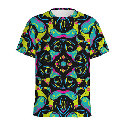 Ornament Psychedelic Trippy Print Men's Sports T-Shirt