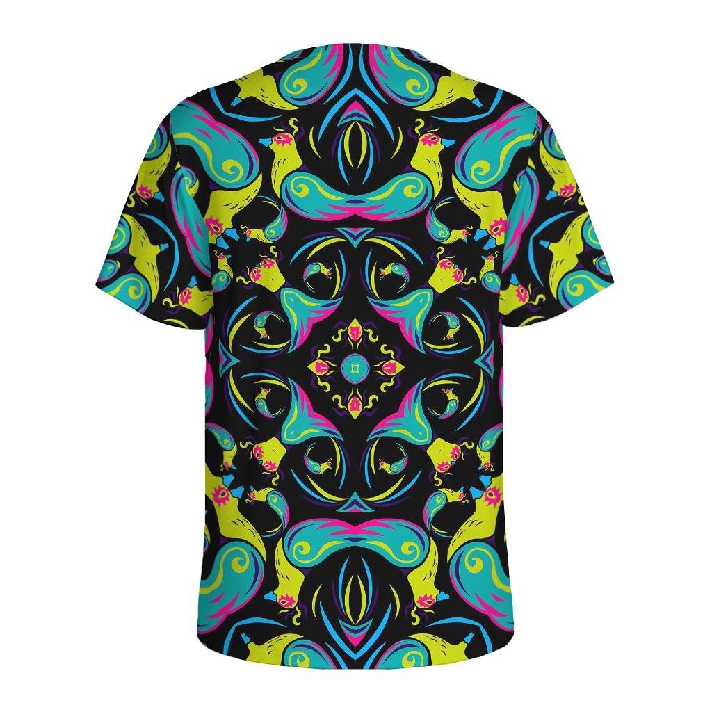 Ornament Psychedelic Trippy Print Men's Sports T-Shirt
