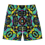 Ornament Psychedelic Trippy Print Men's Swim Trunks