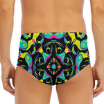 Ornament Psychedelic Trippy Print Men's Triangle Swim Briefs