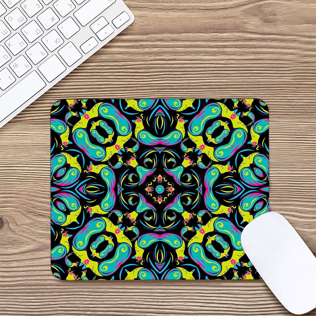 Ornament Psychedelic Trippy Print Mouse Pad