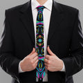 Ornament Psychedelic Trippy Print Necktie