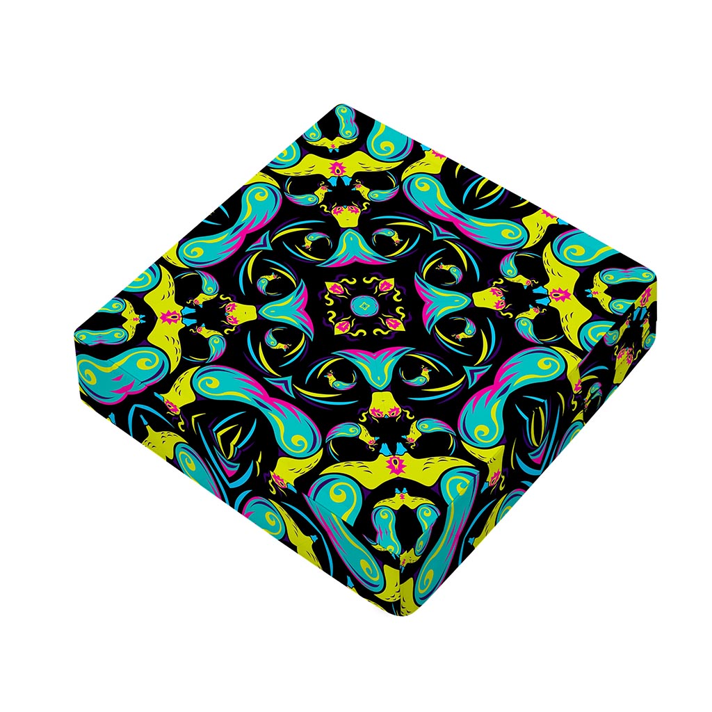 Ornament Psychedelic Trippy Print Outdoor Seat Cushion Cover