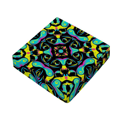 Ornament Psychedelic Trippy Print Outdoor Seat Cushion Cover