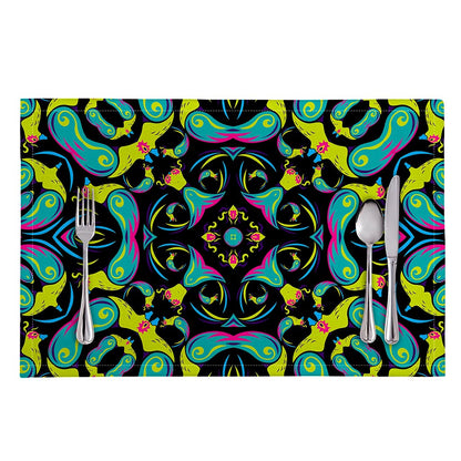 Ornament Psychedelic Trippy Print Placemat