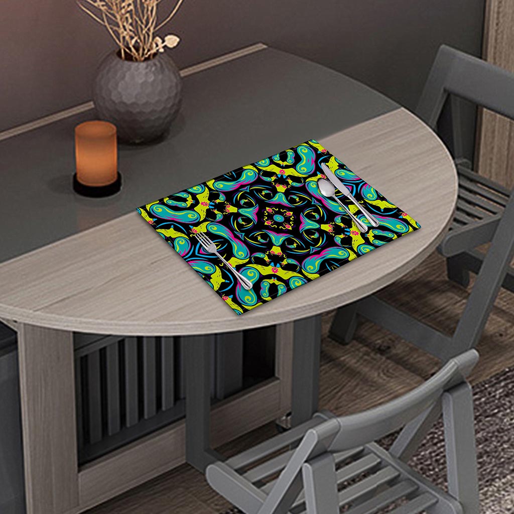 Ornament Psychedelic Trippy Print Placemat