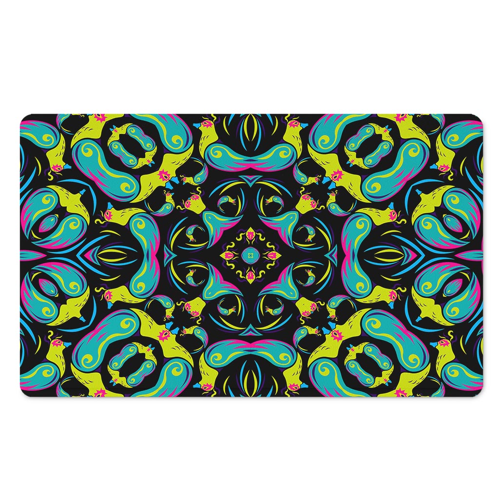 Ornament Psychedelic Trippy Print Polyester Doormat