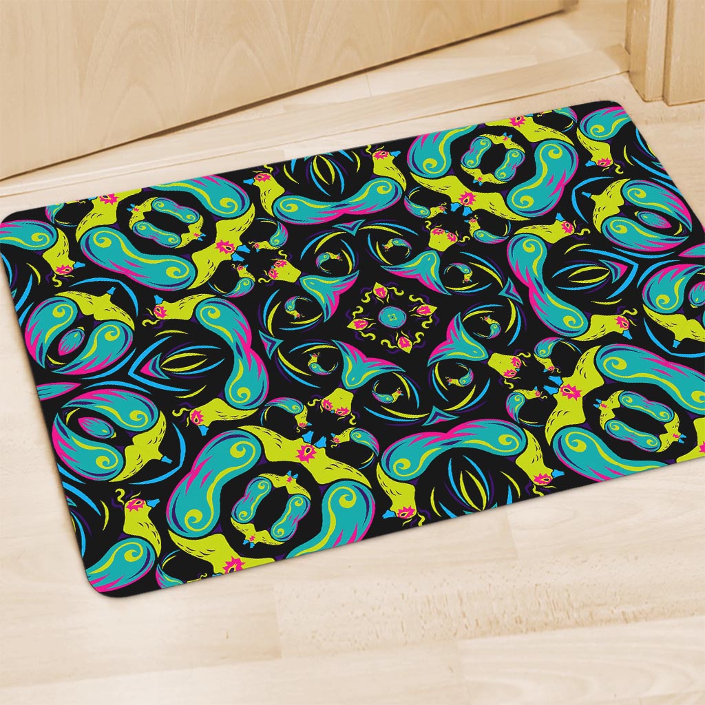 Ornament Psychedelic Trippy Print Polyester Doormat