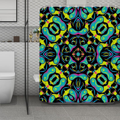 Ornament Psychedelic Trippy Print Polyester Shower Curtain
