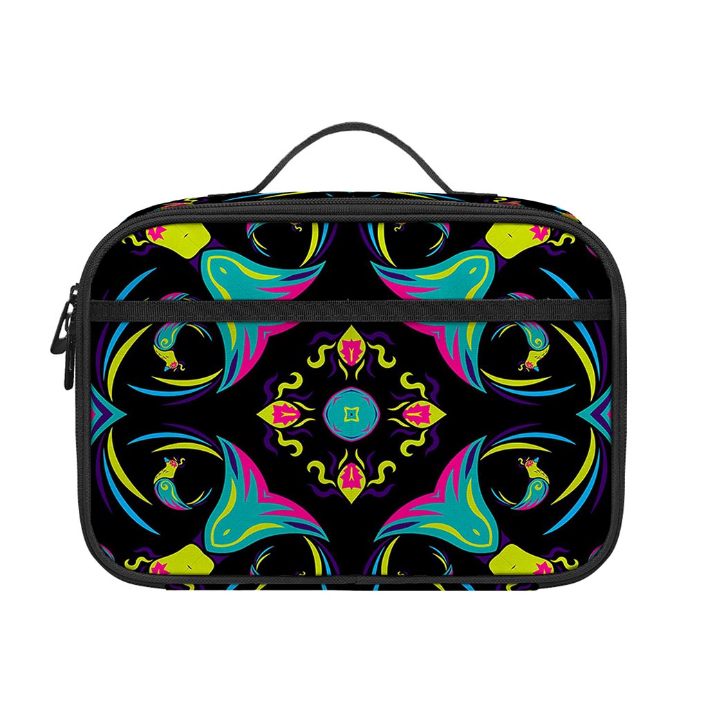 Ornament Psychedelic Trippy Print Portable Lunch Bag