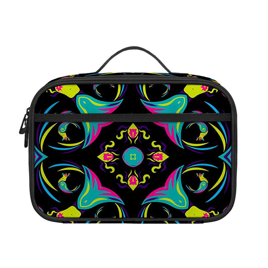 Ornament Psychedelic Trippy Print Portable Lunch Bag