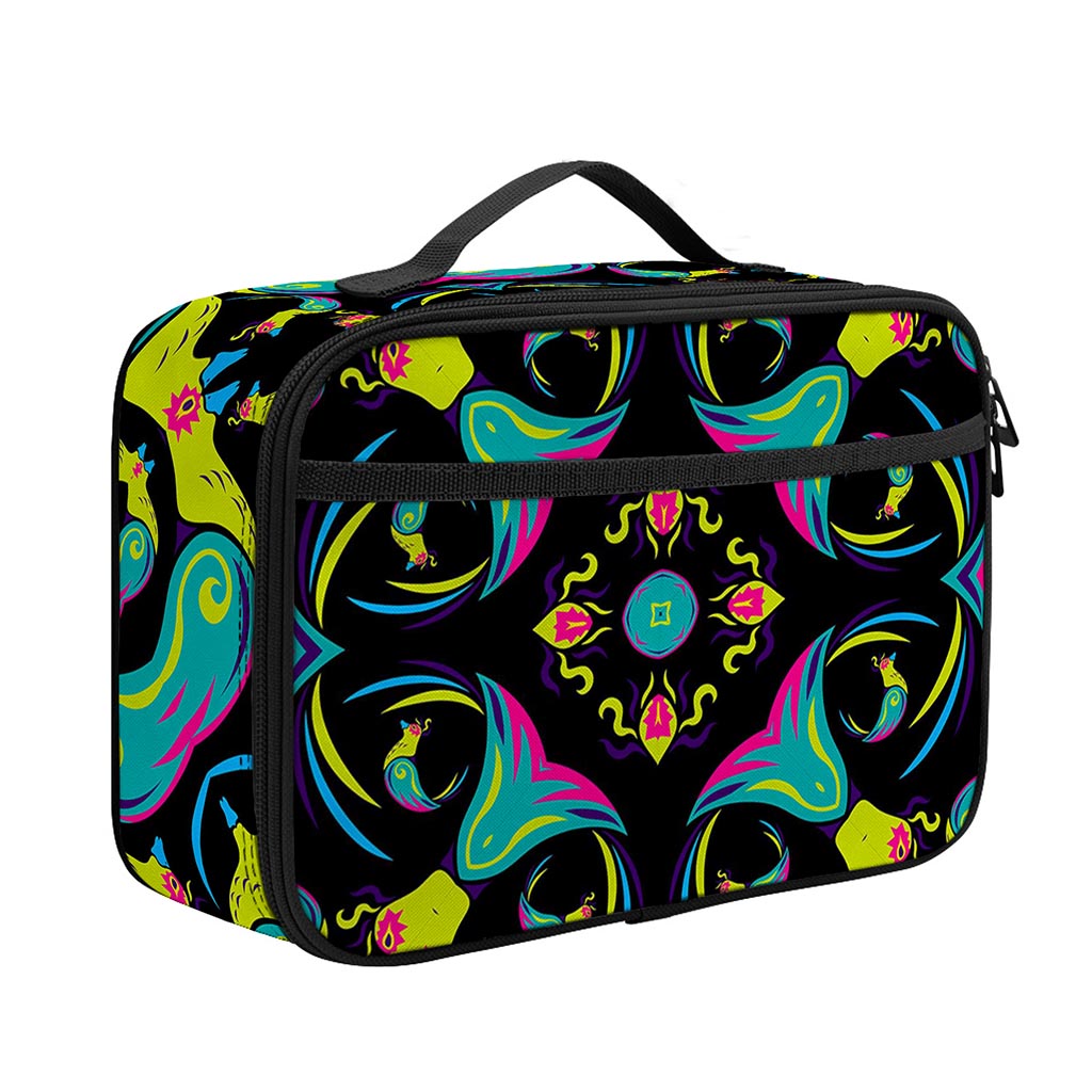 Ornament Psychedelic Trippy Print Portable Lunch Bag