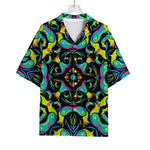 Ornament Psychedelic Trippy Print Rayon Hawaiian Shirt