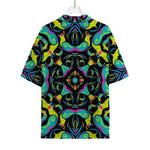 Ornament Psychedelic Trippy Print Rayon Hawaiian Shirt