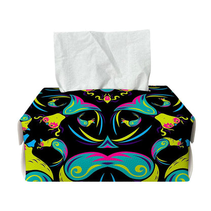 Ornament Psychedelic Trippy Print Rectangle Tissue Box Cover