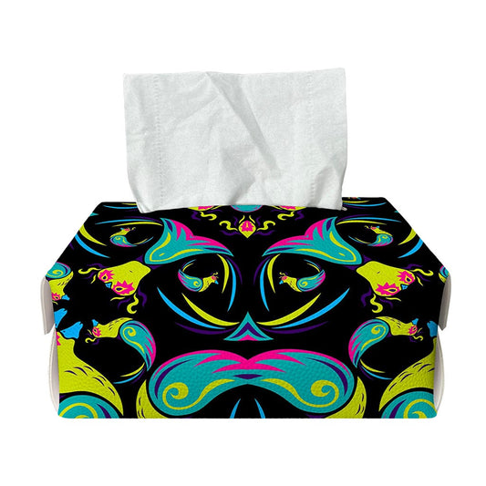 Ornament Psychedelic Trippy Print Rectangle Tissue Box Cover