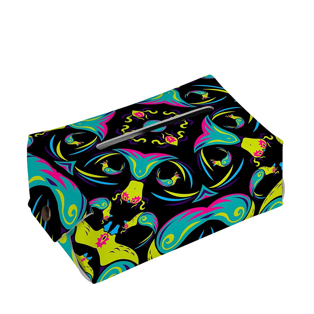 Ornament Psychedelic Trippy Print Rectangle Tissue Box Cover