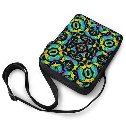 Ornament Psychedelic Trippy Print Rectangular Crossbody Bag