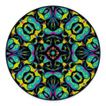 Ornament Psychedelic Trippy Print Round Floor Mat