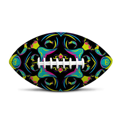 Ornament Psychedelic Trippy Print Rugby Ball
