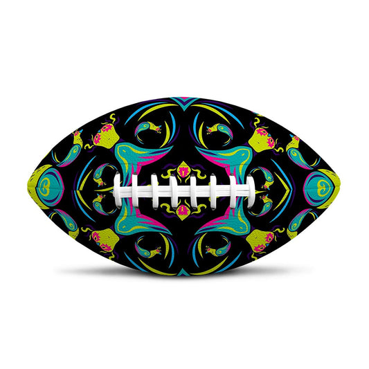 Ornament Psychedelic Trippy Print Rugby Ball