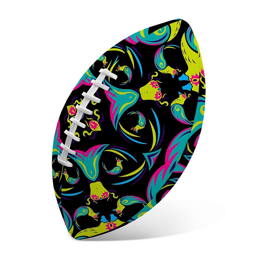 Ornament Psychedelic Trippy Print Rugby Ball