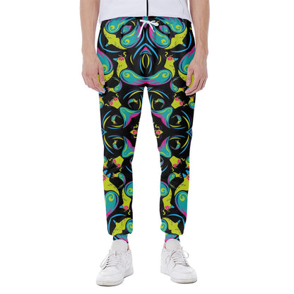 Ornament Psychedelic Trippy Print Scuba Joggers