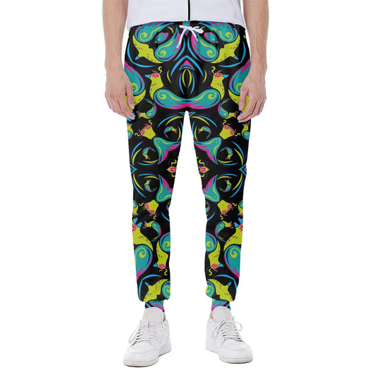 Ornament Psychedelic Trippy Print Scuba Joggers