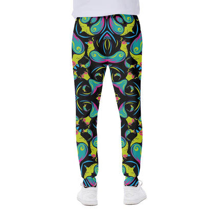 Ornament Psychedelic Trippy Print Scuba Joggers