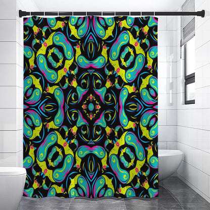 Ornament Psychedelic Trippy Print Shower Curtain