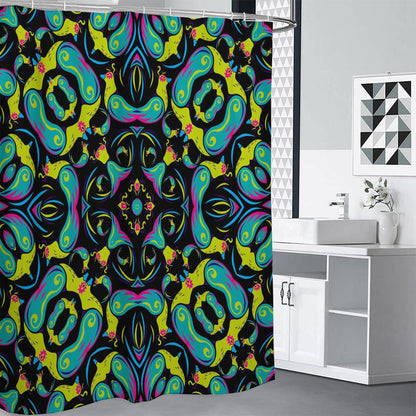 Ornament Psychedelic Trippy Print Shower Curtain