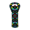Ornament Psychedelic Trippy Print Single Neoprene Wine Tote