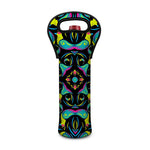 Ornament Psychedelic Trippy Print Single Neoprene Wine Tote