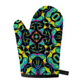 Ornament Psychedelic Trippy Print Single Oven Mitt