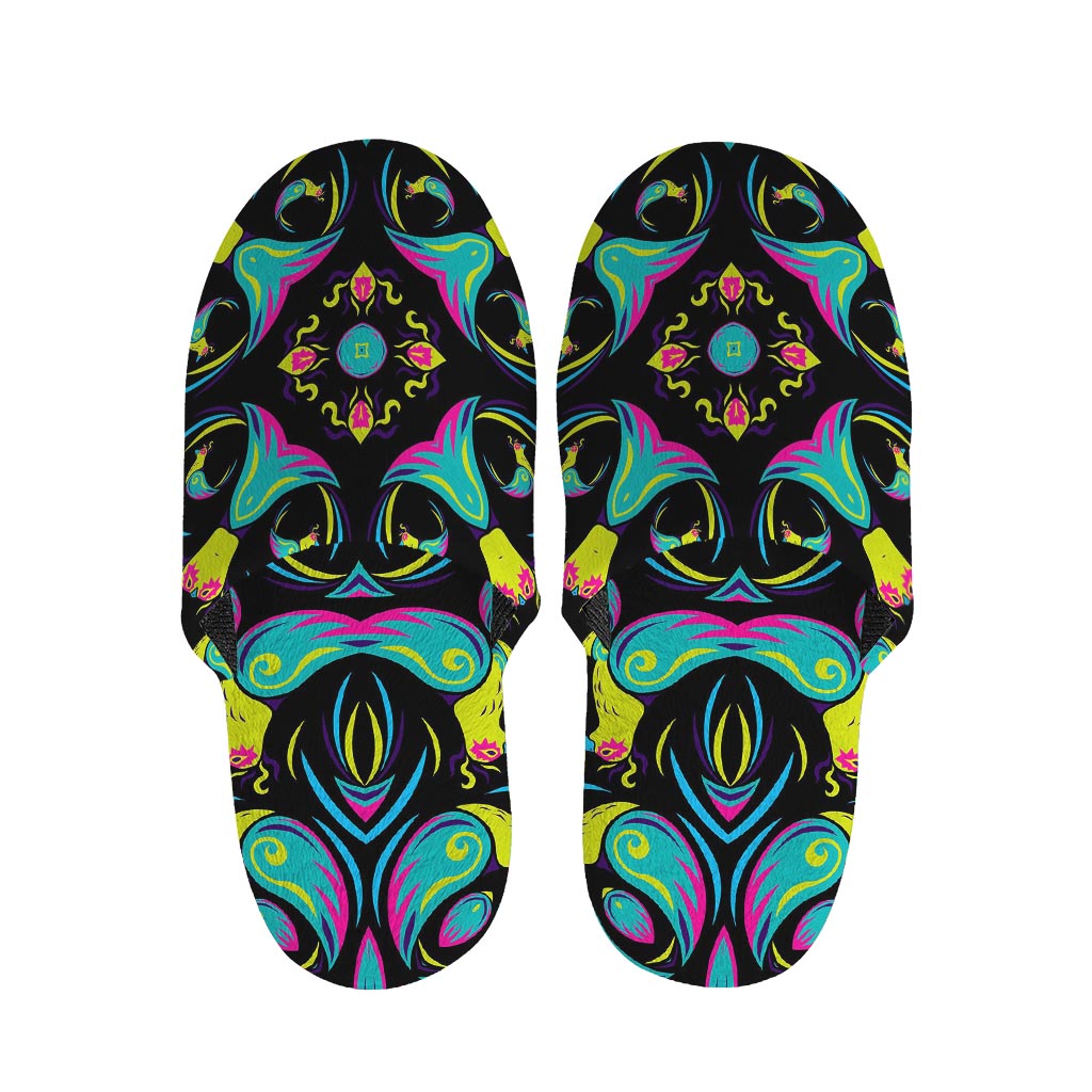Ornament Psychedelic Trippy Print Slippers