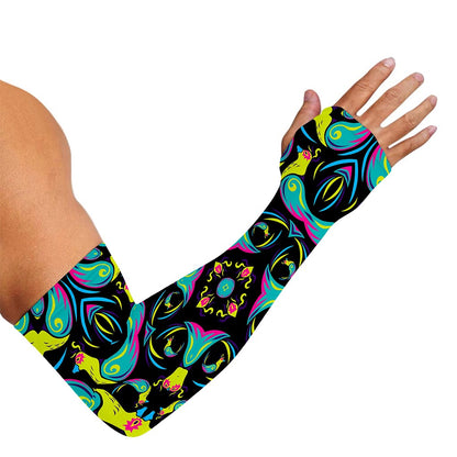 Ornament Psychedelic Trippy Print Sun Protection Arm Sleeves
