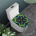 Ornament Psychedelic Trippy Print Toilet Lid Cover