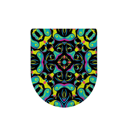 Ornament Psychedelic Trippy Print Toilet Lid Cover