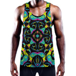 Ornament Psychedelic Trippy Print Training Tank Top