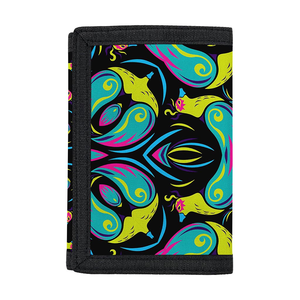 Ornament Psychedelic Trippy Print Trifold Wallet