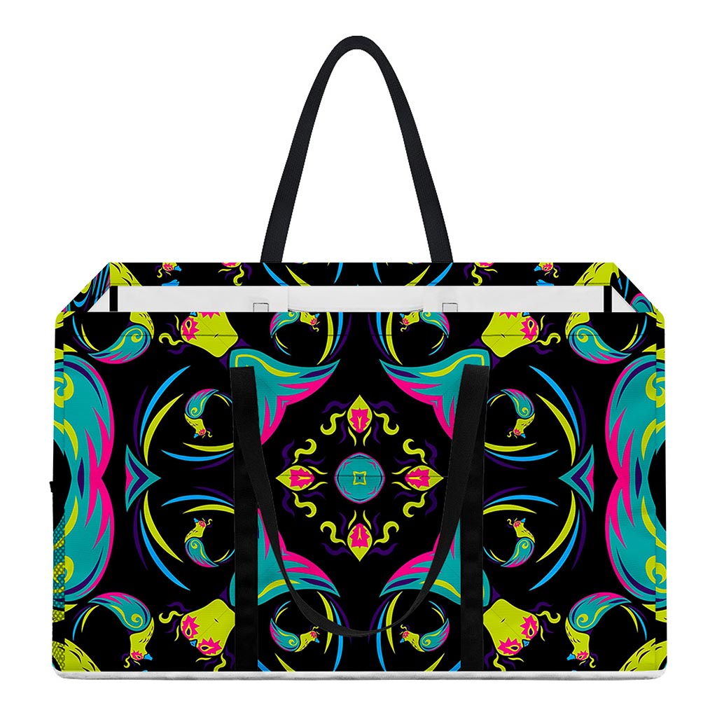 Ornament Psychedelic Trippy Print Utility Tote Bag