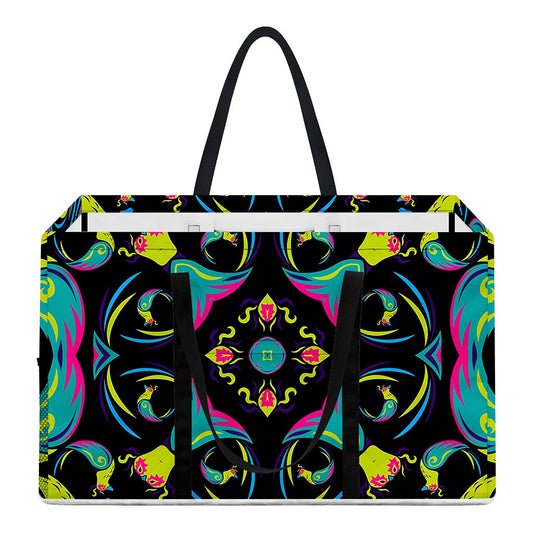 Ornament Psychedelic Trippy Print Utility Tote Bag