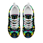 Ornament Psychedelic Trippy Print White Running Shoes