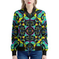 Ornament Psychedelic Trippy Print Women's Bomber Jacket