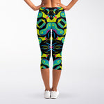 Ornament Psychedelic Trippy Print Women's Capri Leggings