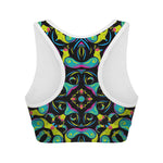 Ornament Psychedelic Trippy Print Women's Sports Bra